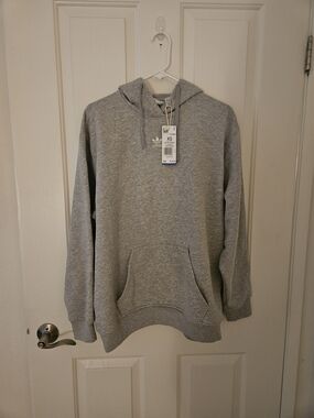 Adidas Grey Pullover Hoodie Sweatshirt - XS